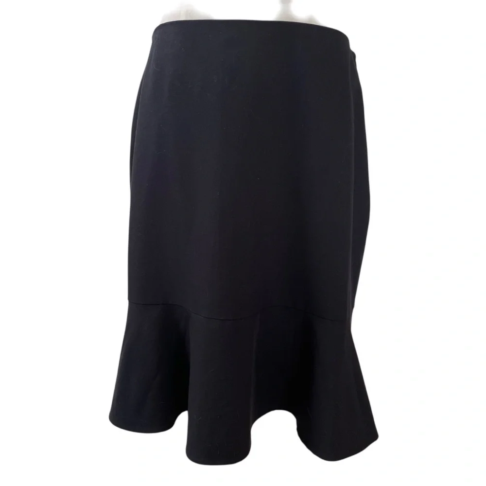 ❤️ Worthington Black Trumpet Flounce Suit Skirt